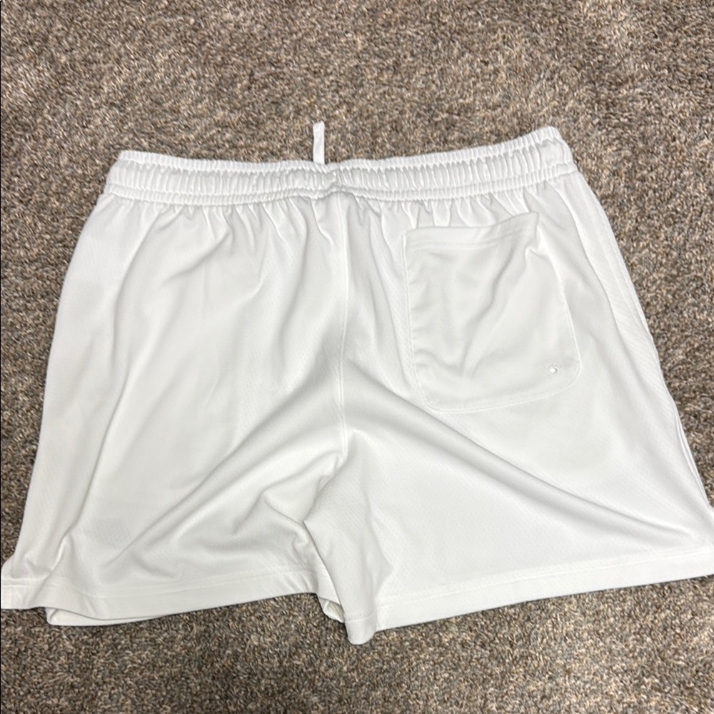 Nike White Athletic Shorts with Elastic Waistband - Picture 2 of 4